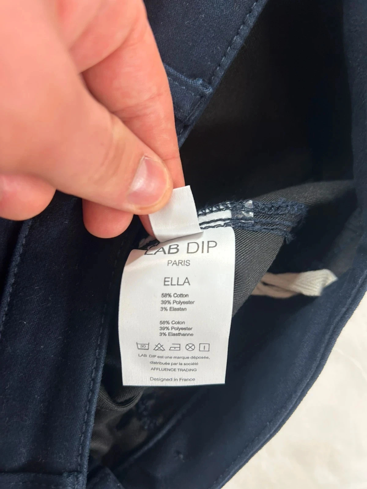 Calça jeans azul marinho lab dip paris slim fit – photo 9